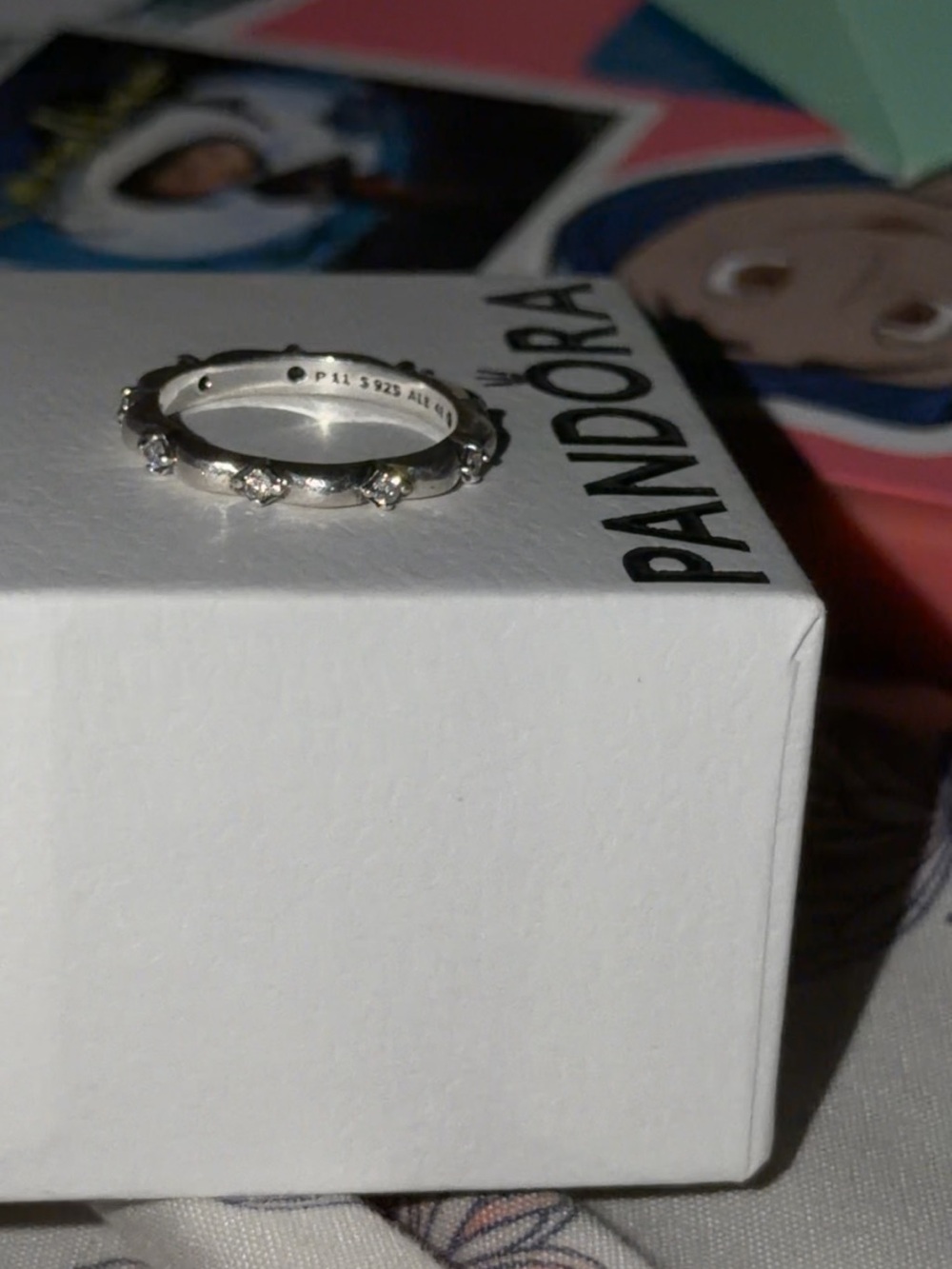 Pandora Silver CZ Floral Band Ring - Silver
